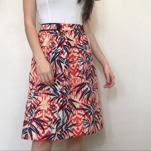 ZARA patterned midi skirt